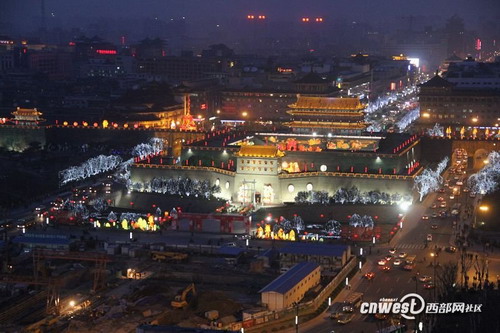 西安南门夜景 换个角度看南门