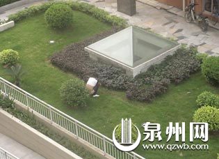 雷男!在小区绿地旁若无人大便 保安两度制止无果