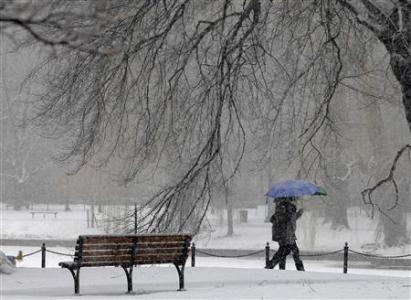 2月8日，波士顿降雪。