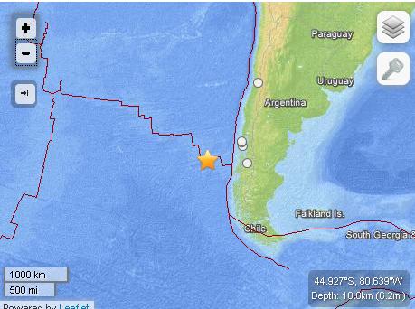 智利海域6.8级地震本土无震感据称不会引发海啸